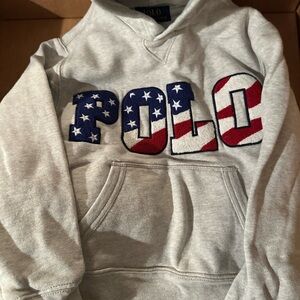 Polo by Ralph Lauren Gray and Red Sweatshirt with Patriotic Design